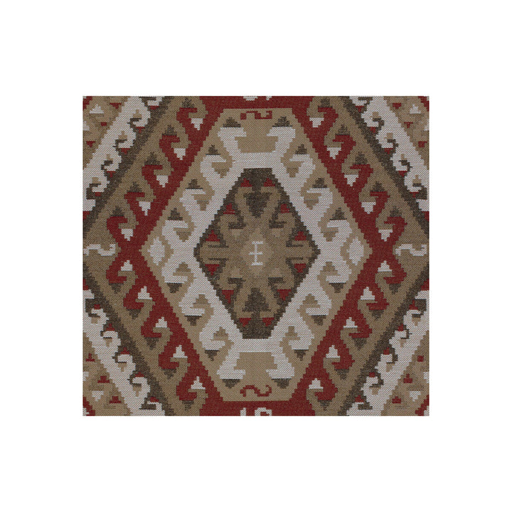 Rustic Kilim Sundried Red by Kravet Couture Designer Fabric NOMAD CHIC ACRYLIC - 59%;LINEN - 26%;COTTON - 15% Turkey MEDIUM Horizontal: 26.5 and Vertical: 26 54 - Swanky Fabrics -
