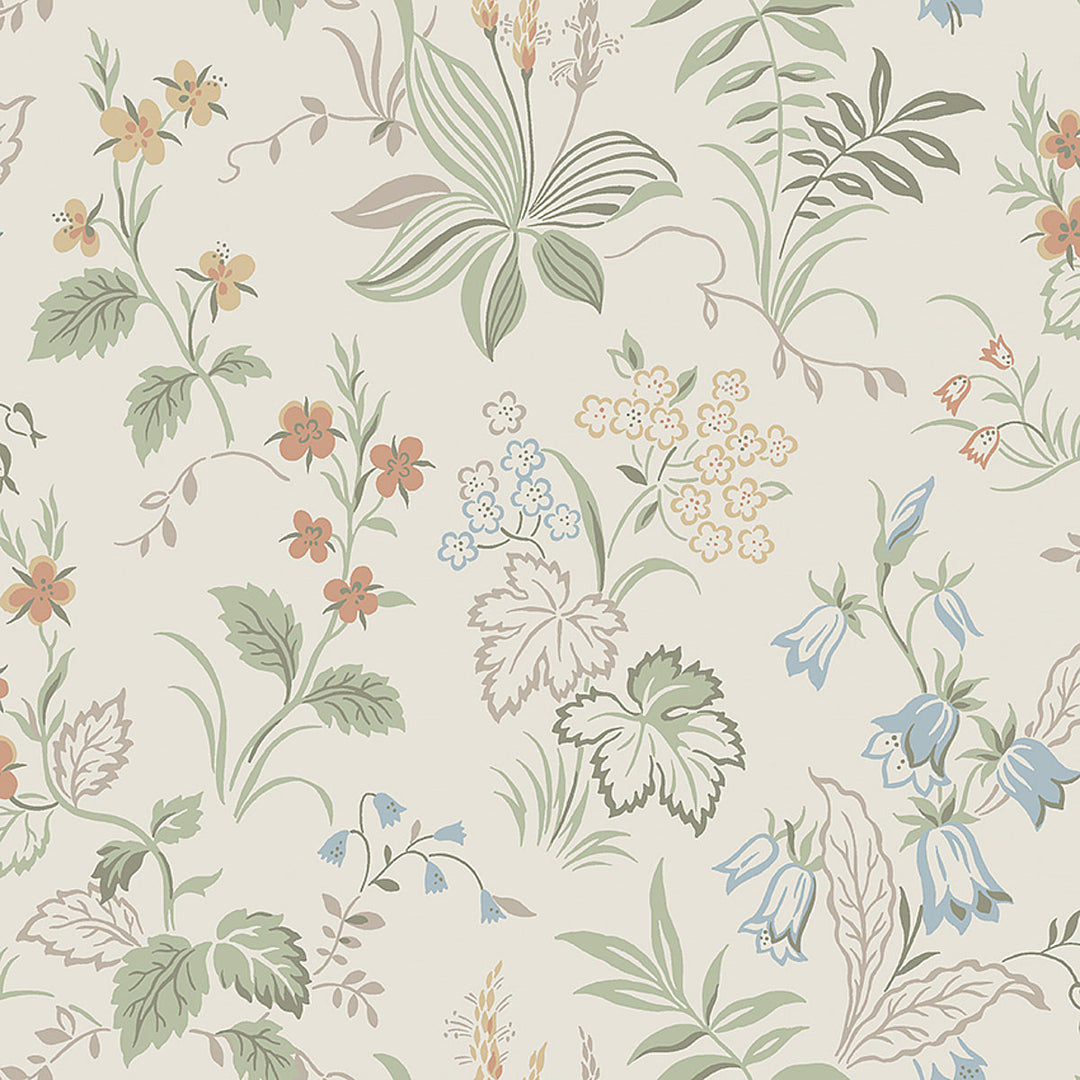 Folklore - Ivory And Multi by Schumacher Wallcovering