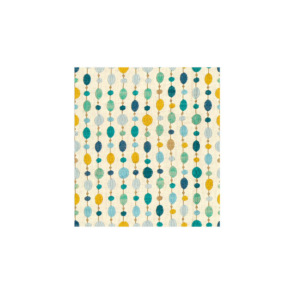 Beaded Linen Turquoise by Kravet Couture Fabric MODERN COLORS III RAYON - 100% India - Horizontal: 11 and Vertical: 12 53 - Fabric Carolina -