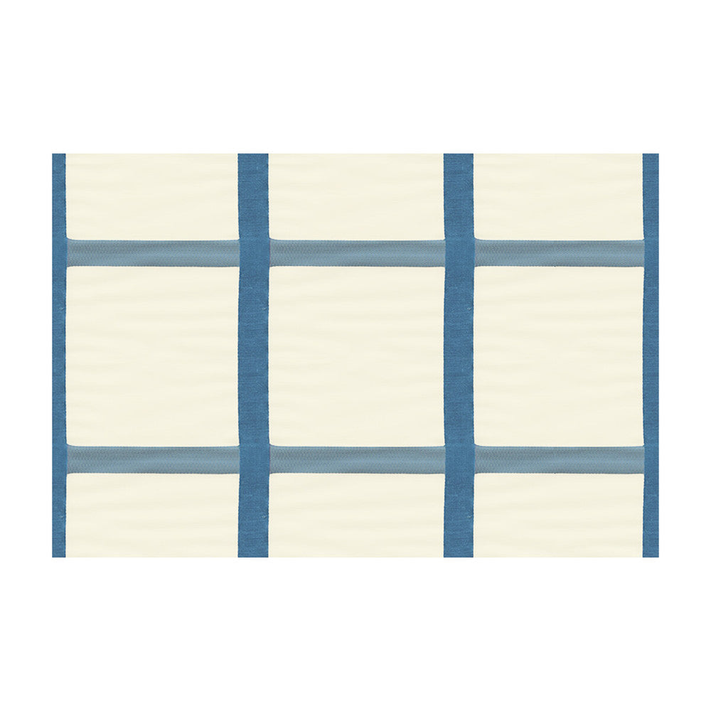Ribbon Play Blue Sky by Kravet Couture Designer Fabric MODERN COLORS III LINEN - 46%;POLYESTER - 36%;SILK - 9%;SPUN VISCOSE - 9% India MEDIUM Horizontal: 6.5 and Vertical: 6.5 55 - Swanky Fabrics -