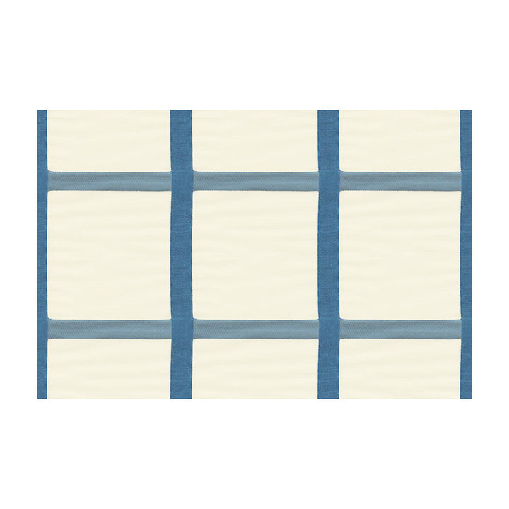 Ribbon Play Blue Sky by Kravet Couture Designer Fabric MODERN COLORS III LINEN - 46%;POLYESTER - 36%;SILK - 9%;SPUN VISCOSE - 9% India MEDIUM Horizontal: 6.5 and Vertical: 6.5 55 - Swanky Fabrics -