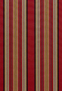 Wellington Stripe Multi On Spice 3322023 by Schumacher Fabric