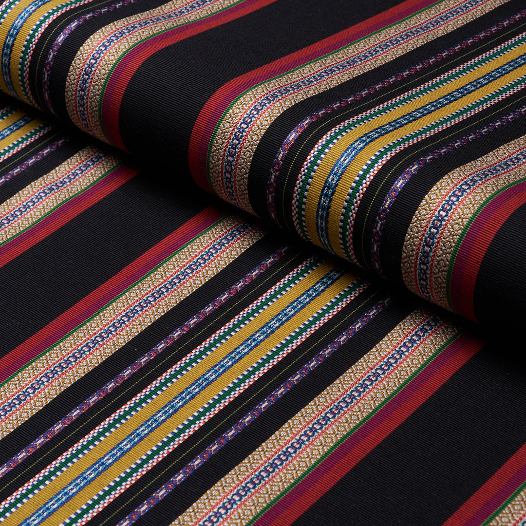Wellington Stripe - Black by Schumacher Fabric