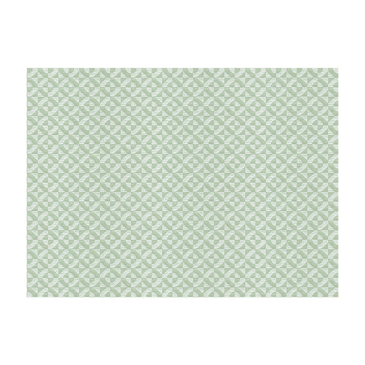 Fig Geo Grn/Wht by Kravet Contract Designer Fabric MADE TO ORDER BEDDING POLYESTER - 100% China HEAVY Horizontal: 1.5 and Vertical: 2 110 - Swanky Fabrics -