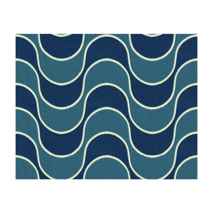 Making Waves Admiral by Kravet Design Designer Fabric WATERWORKS II COLLECTION SOLUTION DYED ACRYLIC - 100% United States MEDIUM Horizontal: 9.5 and Vertical: 5.5 54 - Swanky Fabrics -