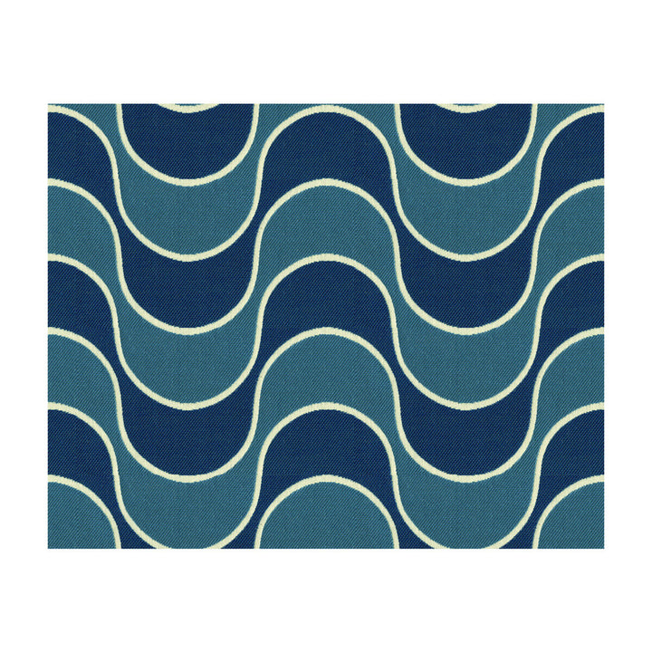 Making Waves Admiral by Kravet Design Fabric WATERWORKS II COLLECTION SOLUTION DYED ACRYLIC - 100% United States MEDIUM Horizontal: 9.5 and Vertical: 5.5 54 - Fabric Carolina -