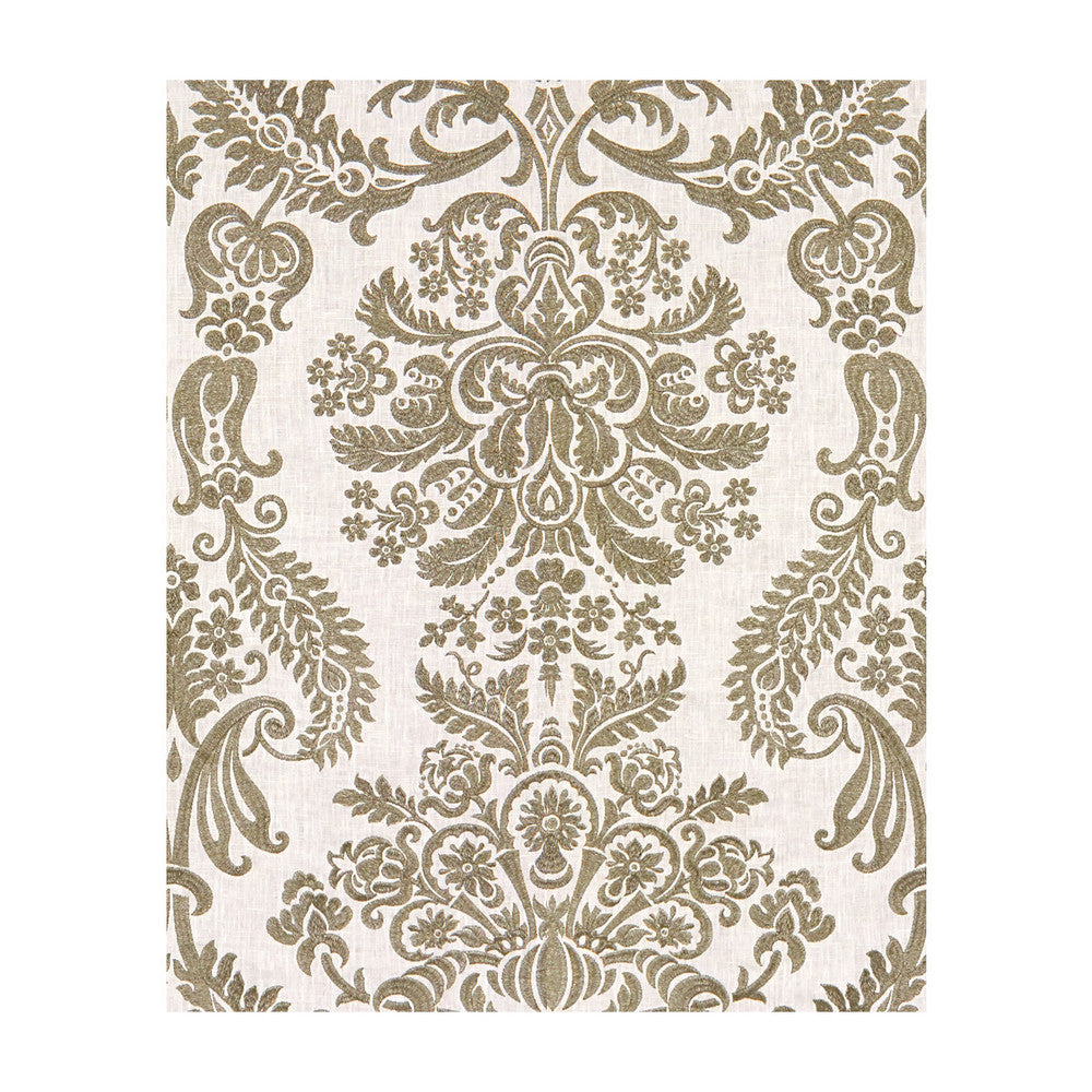 Grand Gesture Platinum by Kravet Couture Fabric MODERN LUXE LINEN - 66%;METALLIC - 25%;POLYESTER - 9% India LIGHT Horizontal: 25 and Vertical: 30.5 49 - Fabric Carolina -