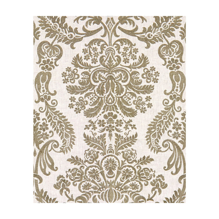 Grand Gesture Platinum by Kravet Couture Fabric MODERN LUXE LINEN - 66%;METALLIC - 25%;POLYESTER - 9% India LIGHT Horizontal: 25 and Vertical: 30.5 49 - Fabric Carolina -
