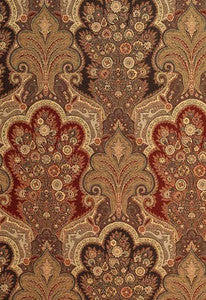 New Castle Paisley Cranberry 3362013 by Schumacher Fabric