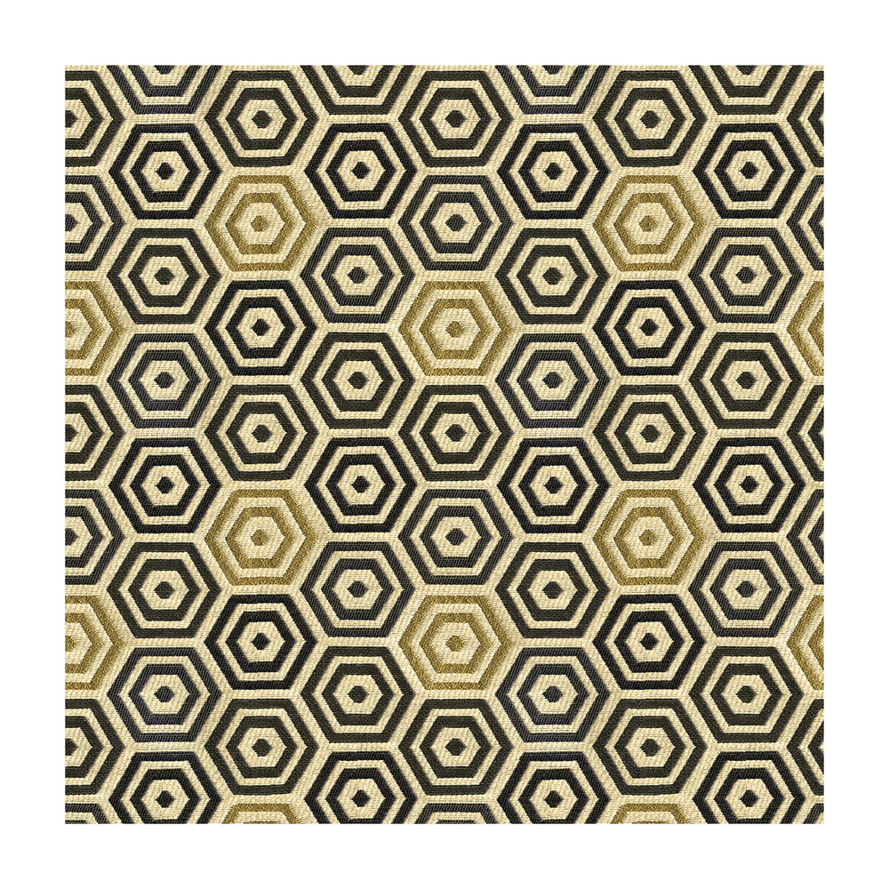Palencia Blue Gold by Kravet Design Fabric JONATHAN ADLER PERFORMANCE FABRICS COTTON - 49%;NYLON - 34%;POLYESTER - 17% United States HEAVY Horizontal: 5 and Vertical: 4 54 - Fabric Carolina -