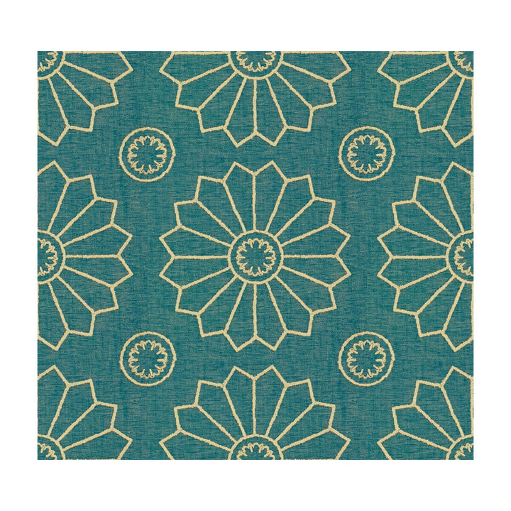 Mazani Teal by Kravet Design Fabric CONSTANTINOPLE VISCOSE - 36%;COTTON - 28%;POLYESTER - 25%;LINEN - 11% India HEAVY Horizontal: 13.5 and Vertical: 12.5 53 - Fabric Carolina -