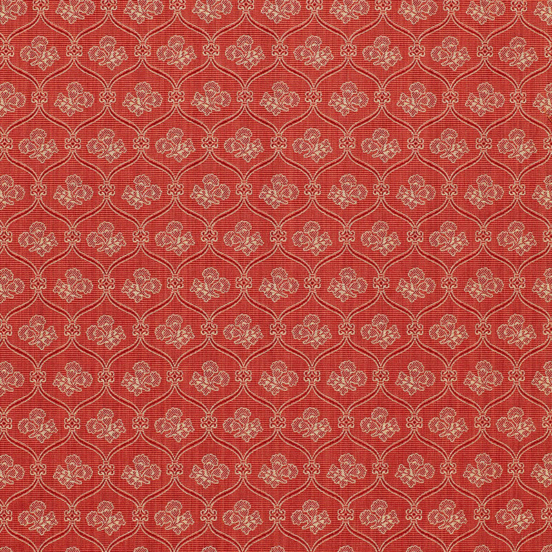 Ashley Lattice Coral 3390043 by Schumacher Designer Fabric CHROMA See Sample ITALY NOT APPLICABLE </p><p>Repeat: Horizontal: 2 1/4" (6CM) and Vertical: 3 1/4" (8CM) 54" WIDE (137CM) - Swanky Fabrics -