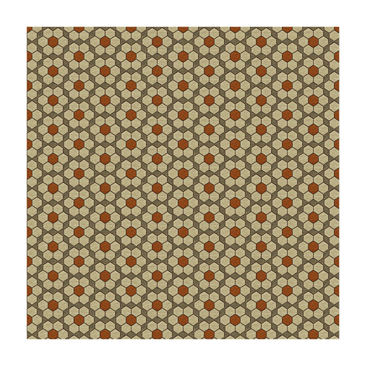 Bursa Mosaic Tigerlilly by Kravet Contract Designer Fabric DAVID HICKS GUARANTEED IN STOCK RECYCLED POLYESTER - 77%;COTTON - 23% United States HEAVY Horizontal: 3.5 and Vertical: 2 56 - Swanky Fabrics -