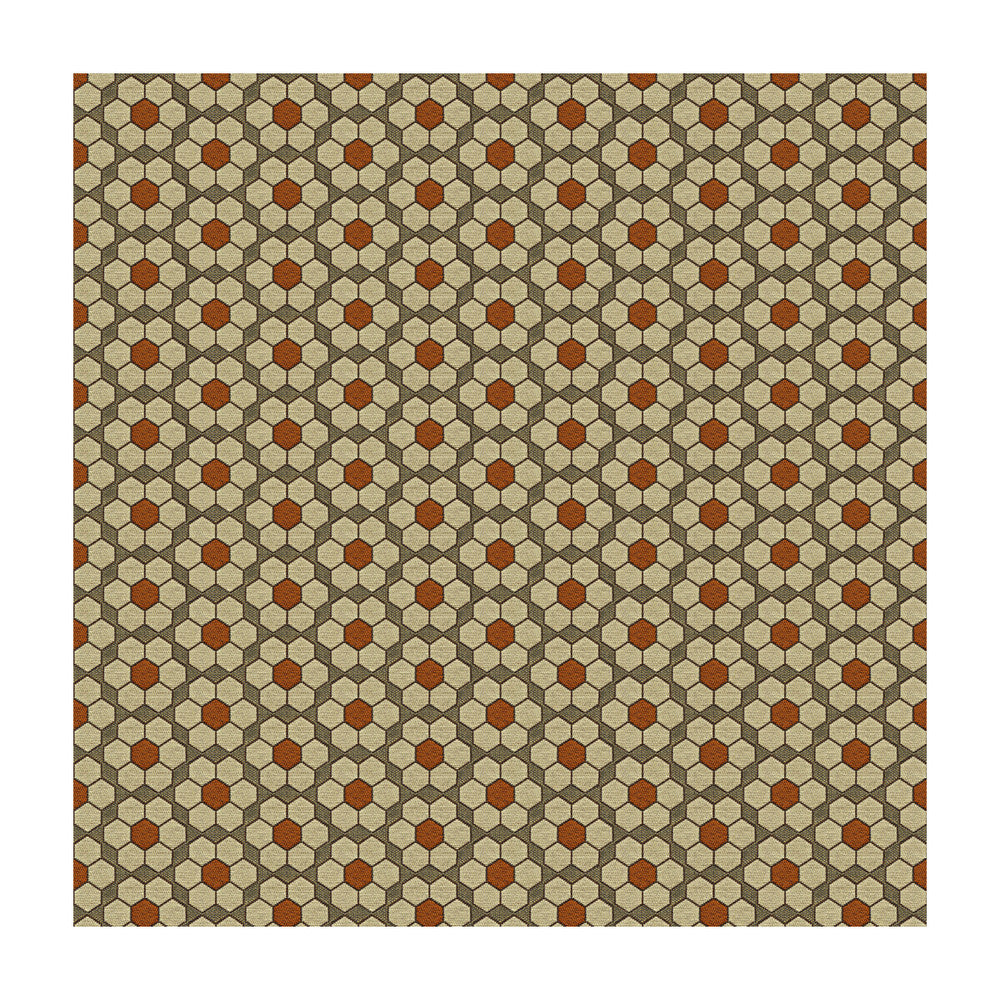 Bursa Mosaic Tigerlilly by Kravet Contract Fabric DAVID HICKS GUARANTEED IN STOCK RECYCLED POLYESTER - 77%;COTTON - 23% United States HEAVY Horizontal: 3.5 and Vertical: 2 56 - Fabric Carolina -