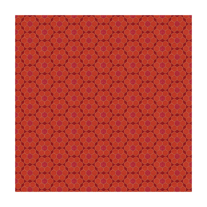 Bursa Mosaic Poppy by Kravet Contract Fabric DAVID HICKS GUARANTEED IN STOCK RECYCLED POLYESTER - 77%;COTTON - 23% United States HEAVY Horizontal: 3.5 and Vertical: 2 56 - Fabric Carolina -