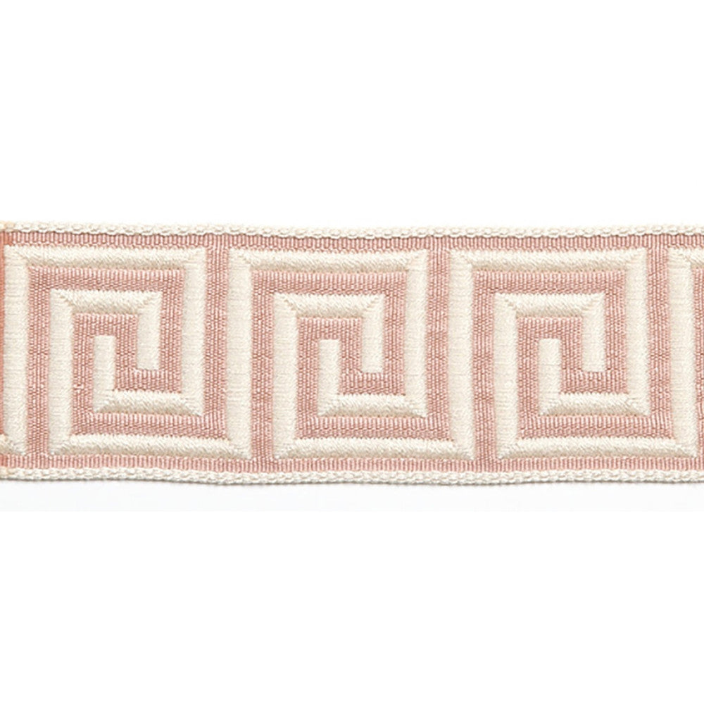 Hellenic Key Jacquard Tape Ballet Pink by Europatex Fabric Hellenic 62% Fibranne, 38% Rayon 2.00 inches - Fabric Carolina -
