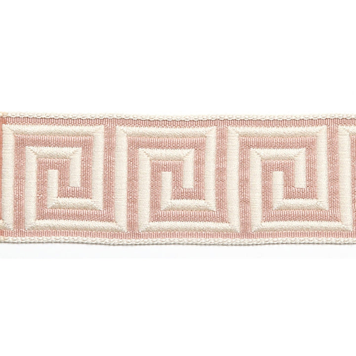 Hellenic Key Jacquard Tape Ballet Pink by Europatex Fabric Hellenic 62% Fibranne, 38% Rayon 2.00 inches - Fabric Carolina -