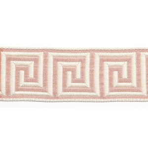 Hellenic Key Jacquard Tape Ballet Pink by Europatex Fabric