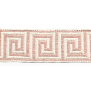 Hellenic Key Jacquard Tape Ballet Pink by Europatex Fabric
