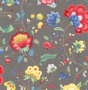 Epona Charcoal Floral Fantasy Wallpaper by Eijffinger