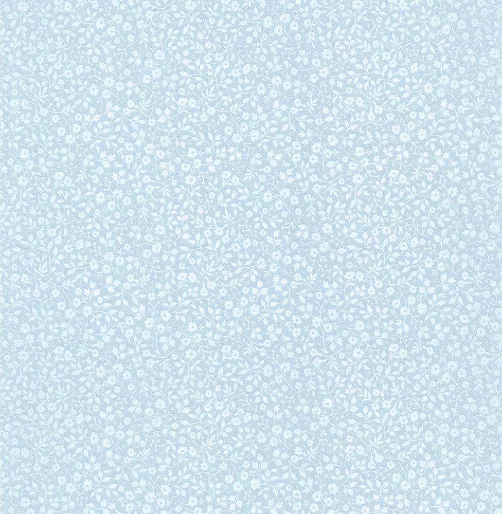 Gretel Light Blue Floral Meadow Wallpaper by Eijffinger Pip III Covers about 56.4 square feet 20.5-in by 33-ft long roll Unpasted 21 - Fabric Carolina -