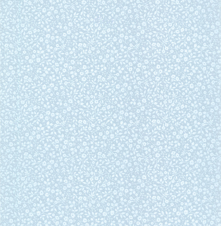 Gretel Light Blue Floral Meadow Wallpaper by Eijffinger Pip III Covers about 56.4 square feet 20.5-in by 33-ft long roll Unpasted 21 - Fabric Carolina -