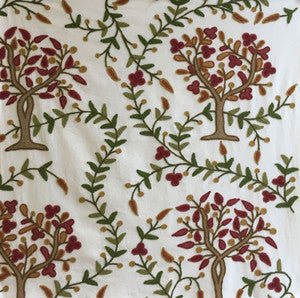 Highgrove Tree Crewel Mulberry 3415000 by Schumacher Fabric