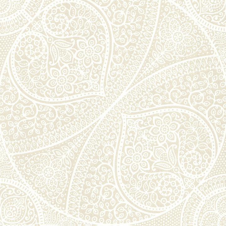 Yasamin Champagne Mehndi Medallion Wallpaper by Eijffinger Yasmin Covers about 56.4 square feet 20.5-in by 33-ft long roll Unpasted 21.1 - Fabric Carolina -