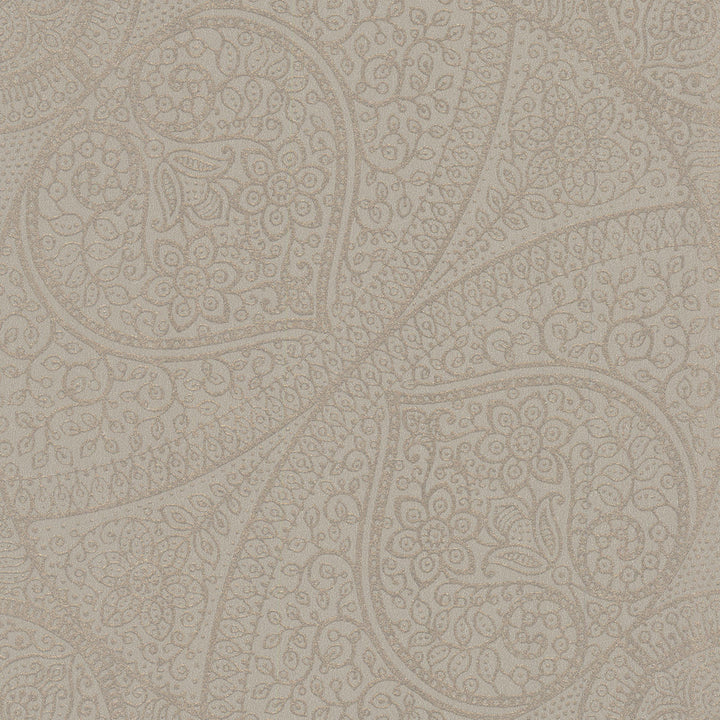 Yasamin Taupe Mehndi Medallion Wallpaper by Eijffinger Yasmin Covers about 56.4 square feet 20.5-in by 33-ft long roll Unpasted 21.1 - Fabric Carolina -