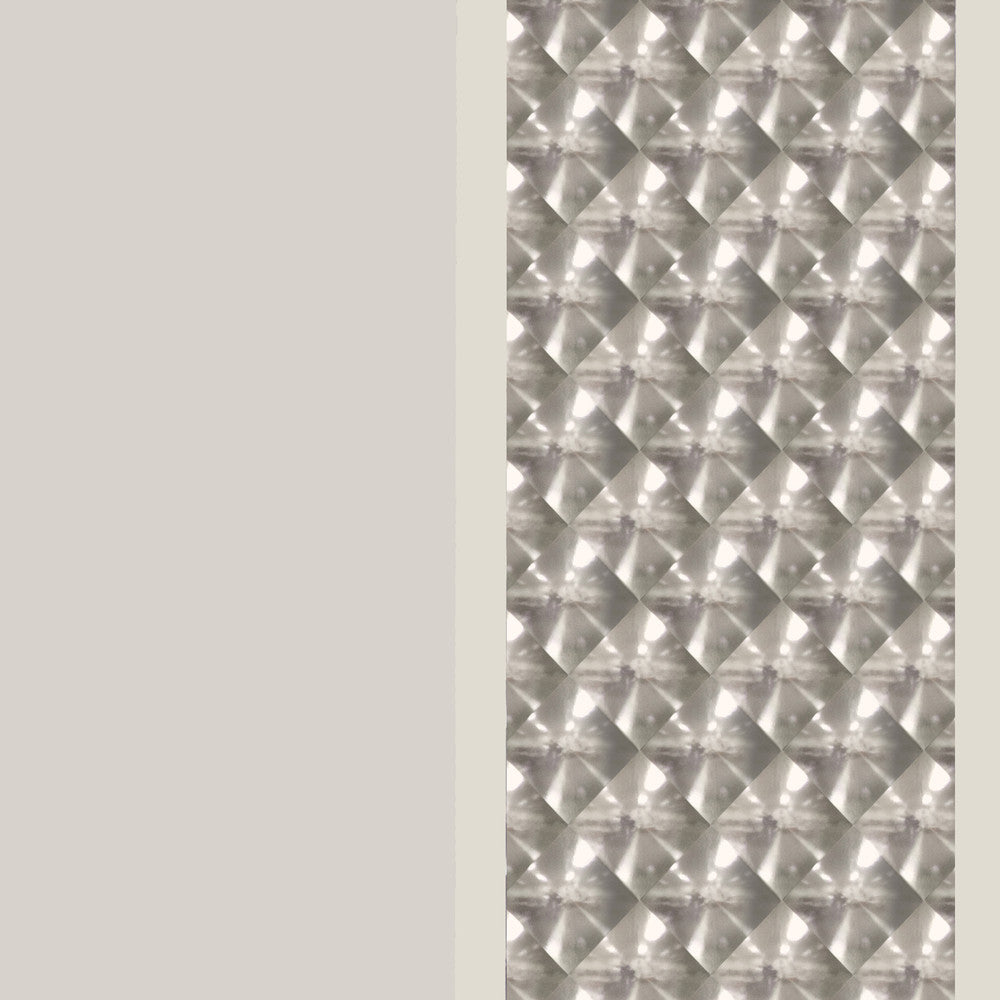 Vasili Light Grey Optical Stripe Wallpaper by Eijffinger Venue Covers about 56.4 square feet 20.5-in by 33-ft long roll Unpasted 0 - Fabric Carolina -
