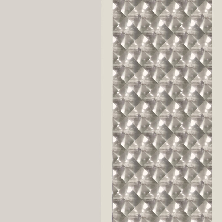 Vasili Light Grey Optical Stripe Wallpaper by Eijffinger Venue Covers about 56.4 square feet 20.5-in by 33-ft long roll Unpasted 0 - Fabric Carolina -