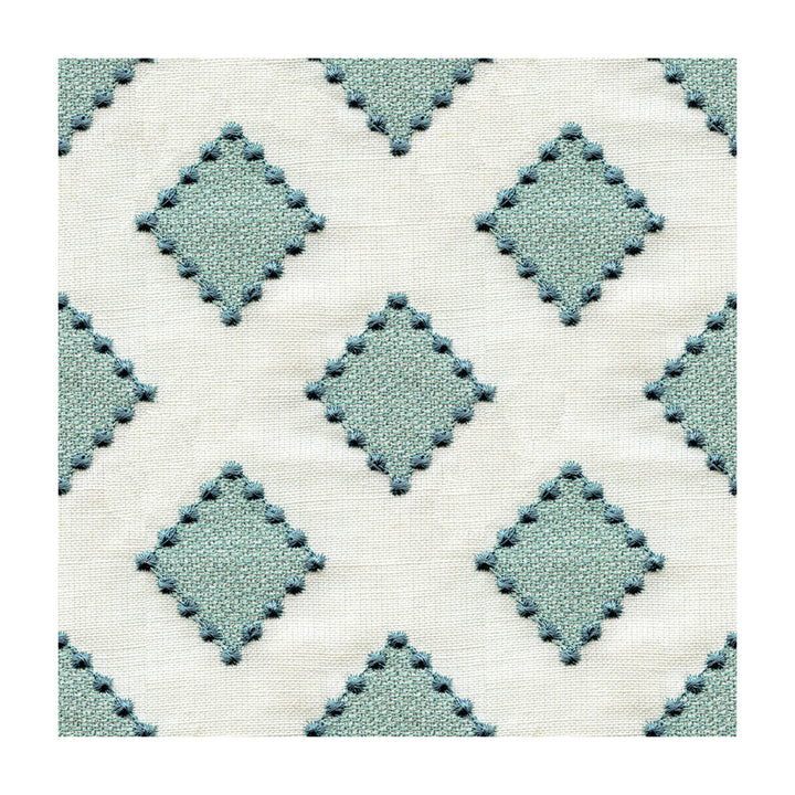 Diamondots Turquoise by Kravet Basics Fabric SARAH RICHARDSON HARMONY LINEN - 60%;COTTON - 40% India LIGHT Horizontal: 3 and Vertical: 3 51.5 - Fabric Carolina -