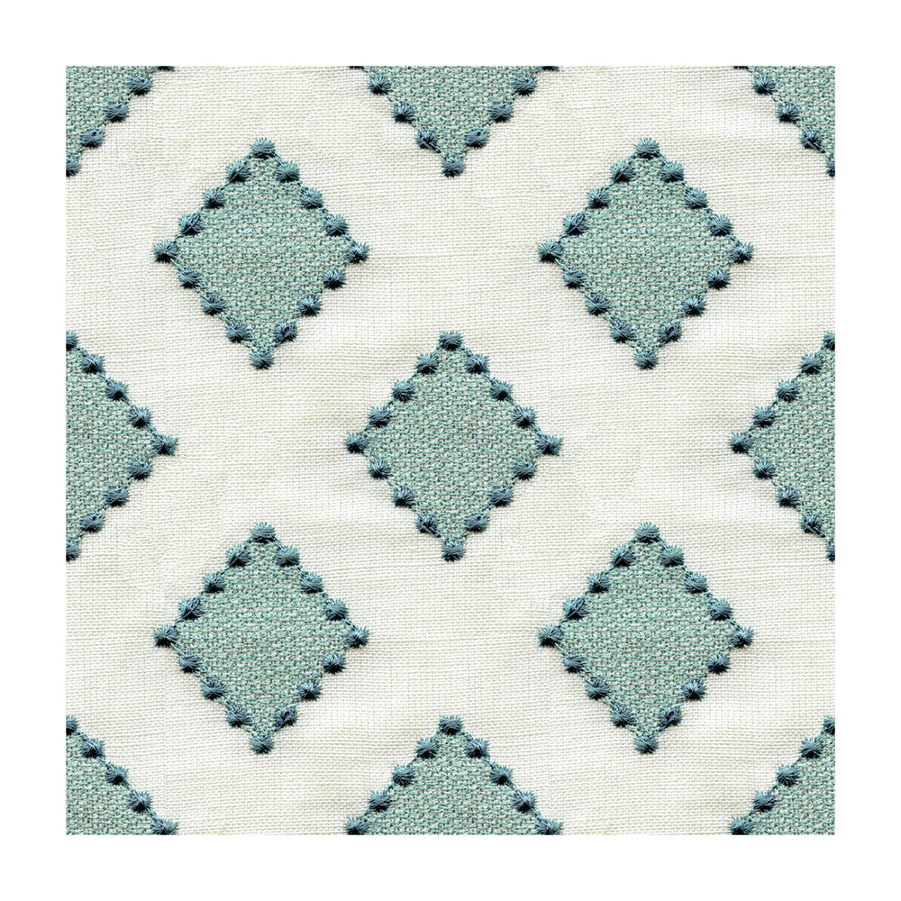 Diamondots Turquoise by Kravet Basics Fabric SARAH RICHARDSON HARMONY LINEN - 60%;COTTON - 40% India LIGHT Horizontal: 3 and Vertical: 3 51.5 - Fabric Carolina -