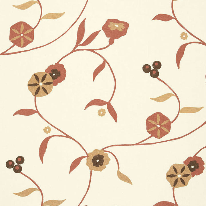 Indira Embroidery Spice 3438001 by Schumacher Fabric Schumacher Fabric Indira Embroidery Spice 3438001Fabric COTTON 100% INDIA </p><p>Repeat: H: HORZ. 19" (48CM) , V: VERT. 26" (66CM) 57 - Fabric Carolina -