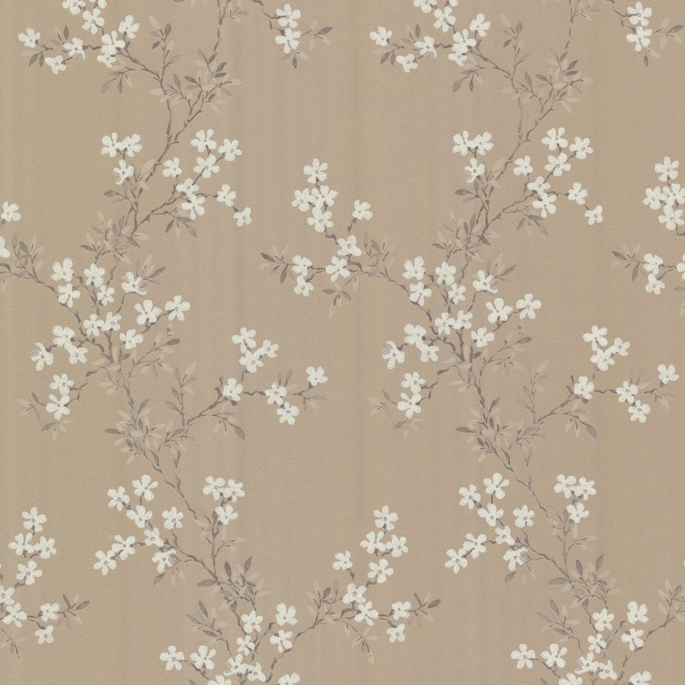 Altha Brown Jasmine Trail Wallpaper by Beacon House Claremont Covers about 56.4 square feet 20.5-in by 33-ft long roll Unpasted 21 - Fabric Carolina -