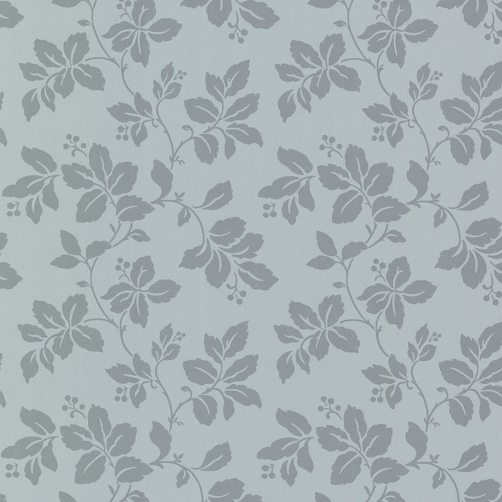 Phoebe Blue Rose Leaf Wallpaper by Beacon House Claremont Covers about 56.4 square feet 20.5-in by 33-ft long roll Unpasted 10.5 - Fabric Carolina -