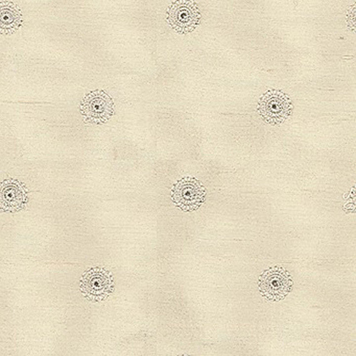 Lucille Dot Embroidery Ivory 3448000 by Schumacher Designer Fabric KEMPTON HOUSE S06 SILK GROUND 100% CHINA </p><p>Repeat: Horizontal: 1 1/8" (3CM) and Vertical: 2 1/4" (6CM) 51 - Swanky Fabrics -