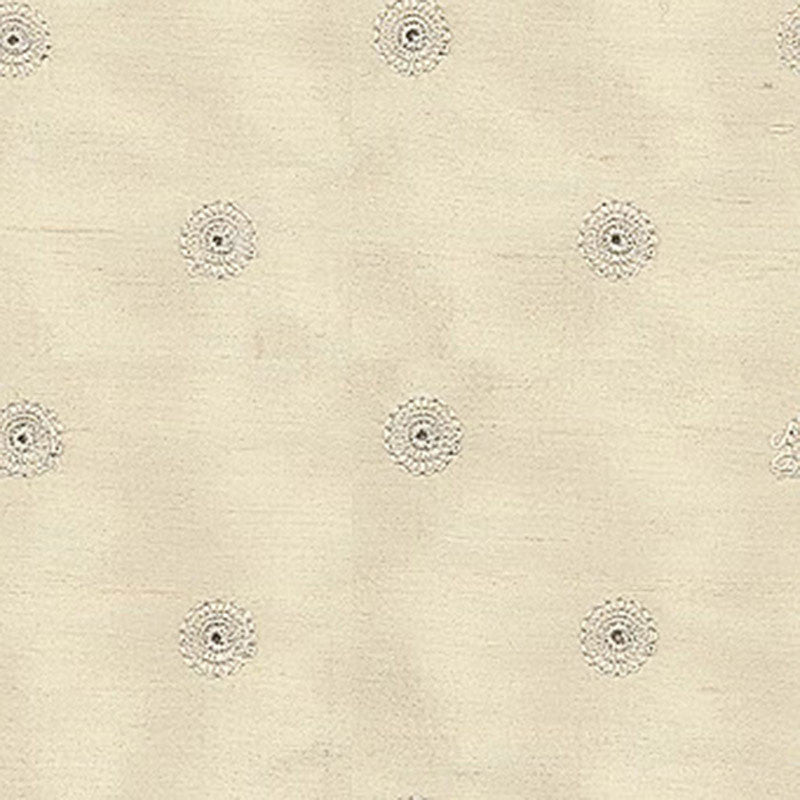 Lucille Dot Embroidery Ivory 3448000 by Schumacher Designer Fabric KEMPTON HOUSE S06 See Sample CHINA LIGHT DUTY </p><p>Repeat: Horizontal: 1 1/8" (3CM) and Vertical: 2 1/4" (6CM) 51" WIDE (130CM) - Swanky Fabrics -