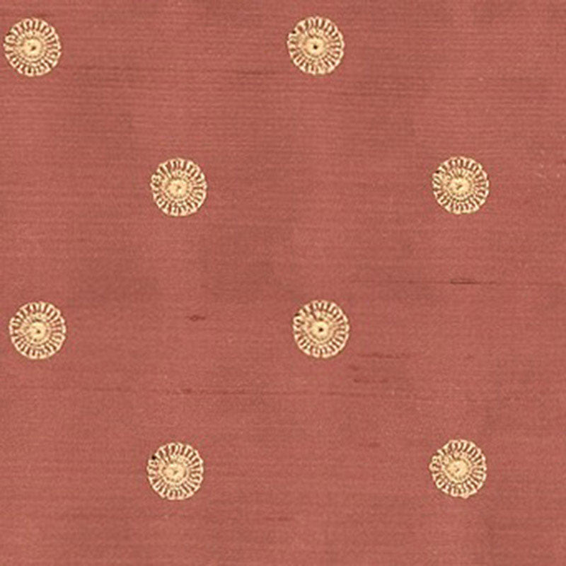 Lucille Dot Embroidery Copper 3448002 by Schumacher Designer Fabric KEMPTON HOUSE S06 SILK GROUND 100% CHINA </p><p>Repeat: Horizontal: 1 1/8" (3CM) and Vertical: 2 1/4" (6CM) 51 - Swanky Fabrics -