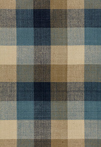 Graylyn Plaid Indigo 3452002 by Schumacher Fabric