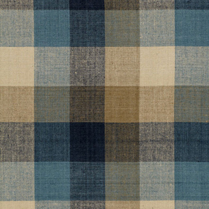 Graylyn Plaid Indigo 3452002 by Schumacher Designer Fabric CHROMA See Sample INDIA LIGHT DUTY </p><p>Repeat: Horizontal: 13" (33CM) and Vertical: 12 1/2" (32CM) 54" WIDE (137CM) - Swanky Fabrics -