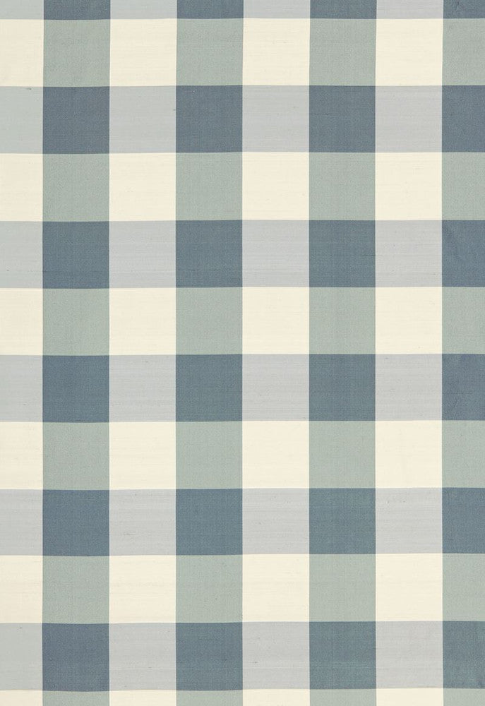 Montgomery Silk Plaid Lakeside 3455001 by Schumacher Fabric Chroma 100% Silk Wyzenbeek 7,000 Horizontal: 7.5 and Vertical: 7.5 53 - Fabric Carolina -