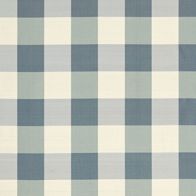 Montgomery Silk Plaid Lakeside 3455001 by Schumacher Designer Fabric CHROMA See Sample CHINA LIGHT DUTY </p><p>Repeat: Horizontal: 7 1/2" (19CM) and Vertical: 7 1/2" (19CM) 53" WIDE (135CM) - Swanky Fabrics -