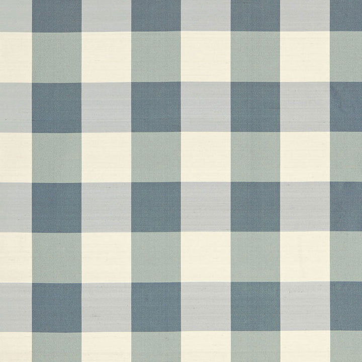 Montgomery Silk Plaid Lakeside 3455001 by Schumacher Designer Fabric CHROMA See Sample CHINA LIGHT DUTY </p><p>Repeat: Horizontal: 7 1/2" (19CM) and Vertical: 7 1/2" (19CM) 53" WIDE (135CM) - Swanky Fabrics -