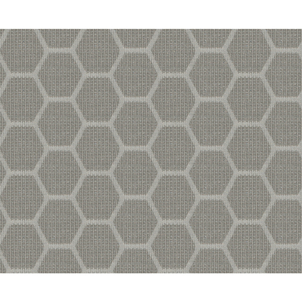Hexi Spark Silver by Kravet Contract Designer Fabric GIS RAYON - 37%;POLYESTER - 34%;COTTON - 19%;RECYCLED POLYESTER - 7%;METALLIC - 3% United States HEAVY Horizontal: 2.5 and Vertical: 3 57 - Swanky Fabrics -