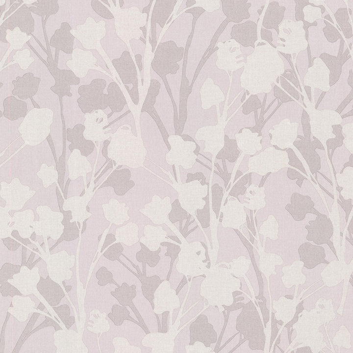 Lawson Purple Botanical Silhouette Wallpaper by Brewster Kitchen & Bath Resource III Covers about 56.4 square feet 20.5-in by 33-ft long roll Prepasted 21 - Fabric Carolina -
