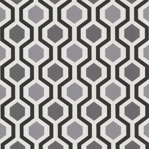 Marina Black Modern Geometric Wallpaper by Brewster