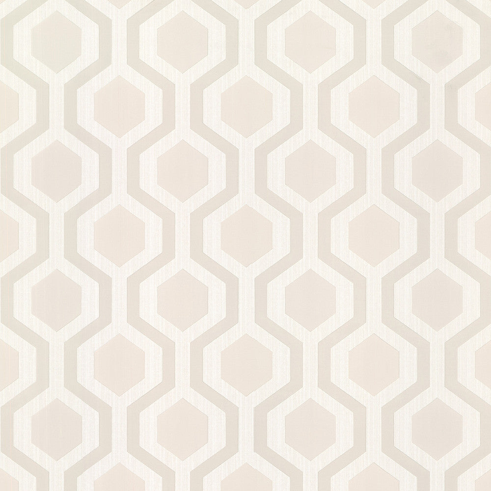 Marina Beige Modern Geometric Wallpaper by Brewster Kitchen & Bath Resource III Covers about 56.4 square feet 20.5-in by 33-ft long roll Unpasted 5.3 - Fabric Carolina -