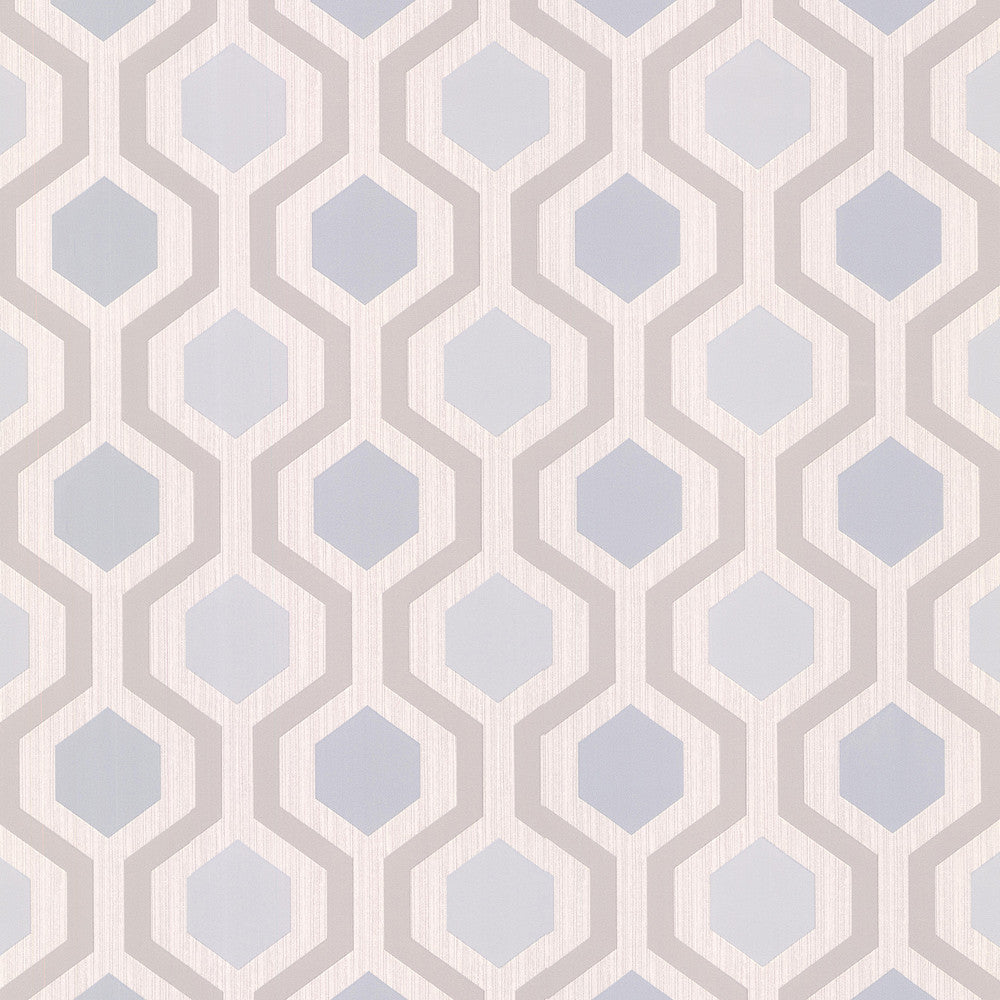 Marina Grey Modern Geometric Wallpaper by Brewster Kitchen & Bath Resource III Covers about 56.4 square feet 20.5-in by 33-ft long roll Prepasted 5.3 - Fabric Carolina -