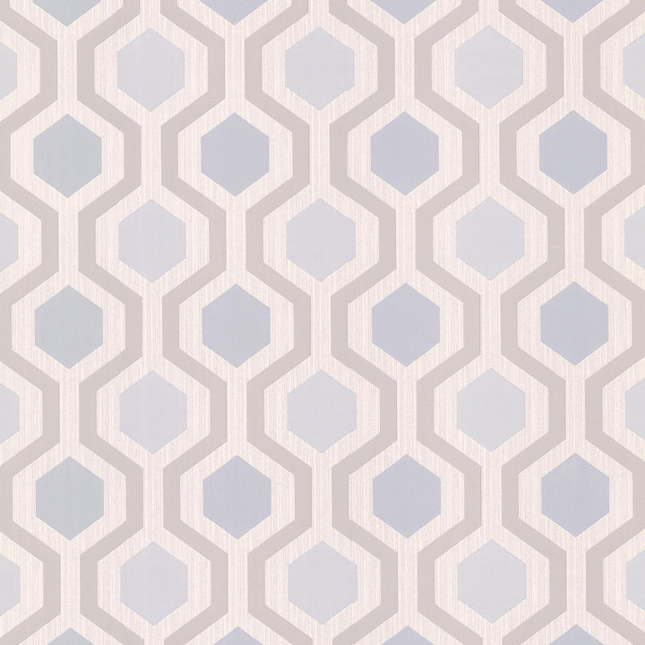 Marina Grey Modern Geometric Wallpaper by Brewster Kitchen & Bath Resource III Covers about 56.4 square feet 20.5-in by 33-ft long roll Prepasted 5.3 - Fabric Carolina -